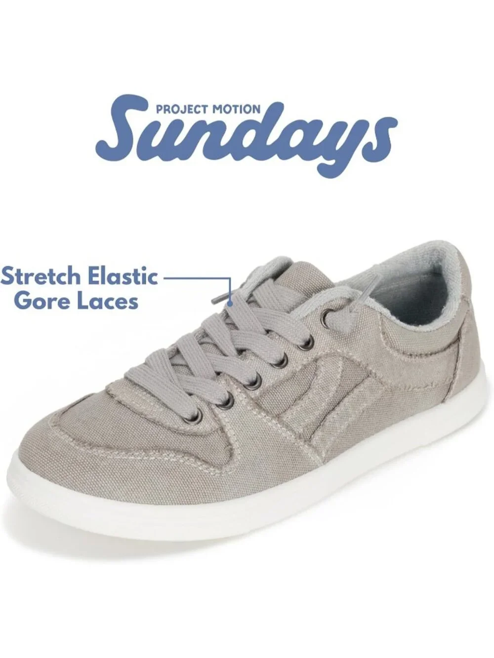 Women's Grey Comfortable Memory Foam Insole Non Slip and Lightweight Sneakers